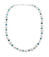 Turquoise and Mother of Pearl Bead Sterling Silver Necklace AX124718
