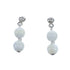 Sterling Silver Mother of Pearl Bead Post Dangle Earrings AX124724