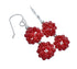 Southwest Sterling Silver Coral Bead Hook Dangle Earrings AX124722