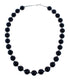 Native American Onyx Sterling Silver Bead Necklace AX124741