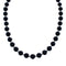 Native American Onyx Sterling Silver Bead Necklace AX124742