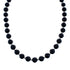 Native American Onyx Sterling Silver Bead Necklace AX124742