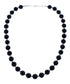 Native American Onyx Sterling Silver Bead Necklace AX124742