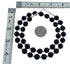 Native American Onyx Sterling Silver Bead Necklace AX124743