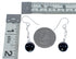 Native American Onyx Sterling Silver Bead Hook Dangle Earrings AX124740