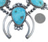 Turquoise Sterling Silver Navajo Naja Squash Blossom Necklace And Earrings Set AX124767