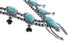 Turquoise Sterling Silver Navajo Naja Squash Blossom Necklace And Earrings Set AX124768