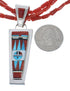 Zuni Indian Multicolor Sterling Silver 3-Strand Bead Necklace And Earrings Set AX124746