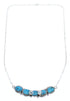 Turquoise Sterling Silver Zuni Effie Calavaza Snake Necklace AX124755