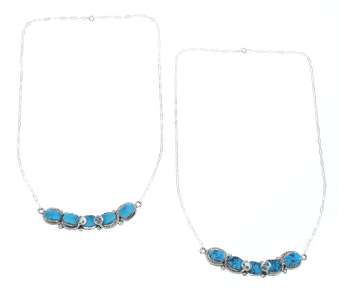 Turquoise Sterling Silver Zuni Effie Calavaza Snake Necklace AX124755