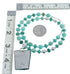 Native American Kingman Turquoise Cobble Inlay And Sterling Silver Navajo Bead Necklace Set AX124789