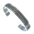 Native American Navajo Sterling Silver And 14 Karat Gold Cuff Bracelet AX124830