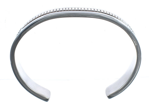 Native American Navajo Sterling Silver And 14 Karat Gold Cuff Bracelet AX124830