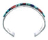 Navajo Sterling Silver Multicolor Inlay Cuff Bracelet AX124843