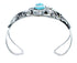 Native American Turquoise Scalloped Leaf Sterling Silver Cuff Bracelet AX124852