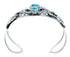 Native American Turquoise Scalloped Leaf Sterling Silver Cuff Bracelet AX124853