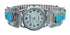 Native American Snake Zuni Sterling Silver Turquoise Watch AX124856