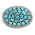 Authentic Navajo Turquoise Genuine Sterling Silver Belt Buckle JX125144