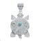 Genuine Sterling Silver Turtle Navajo Turquoise Pendant JX125080