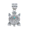 Genuine Sterling Silver Turtle Navajo Turquoise Pendant JX125077