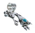 Genuine Sterling Silver Navajo Turquoise Kokopelli Pendant JX125096