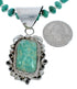 Native American Genuine Sterling Silver Turquoise Bead Necklace Set JX125460