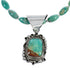 Native American Genuine Sterling Silver Turquoise Bead Necklace Set JX125458