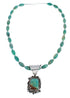 Native American Genuine Sterling Silver Turquoise Bead Necklace Set JX125458