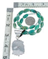 Native American Genuine Sterling Silver Turquoise Bead Necklace Set JX125458