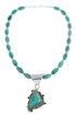 Native American Genuine Sterling Silver Turquoise Bead Necklace Set JX125459
