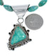 Native American Genuine Sterling Silver Turquoise Bead Necklace Set JX125459