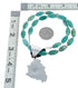 Native American Genuine Sterling Silver Turquoise Bead Necklace Set JX125459