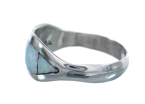 Native American Zuni Opal Sterling Silver Ring Size 10-1/4 AX124921