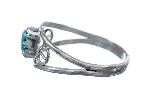 Turquoise Sterling Silver American Indian Ring Size 5-1/4 AX124956