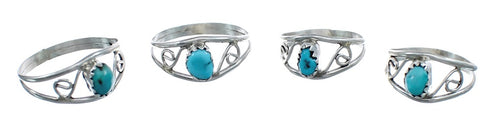 Turquoise Sterling Silver American Indian Ring Size 5-1/4 AX124956