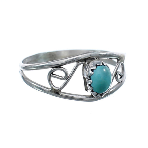 Turquoise Sterling Silver American Indian Ring Size 5-1/2 AX124958
