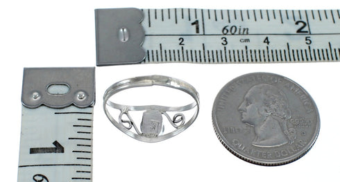 Turquoise Sterling Silver American Indian Ring Size 5-1/2 AX124958