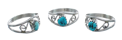 Turquoise Sterling Silver American Indian Ring Size 5-1/2 AX124958