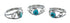 Turquoise Sterling Silver American Indian Ring Size 5-1/2 AX124958