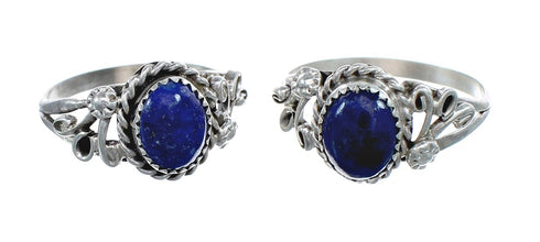 Native American Sterling Silver Lapis Ring Size 9 AX124868