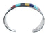 Multicolor Inlay Genuine Sterling Silver Zuni Cuff Bracelet JX124982