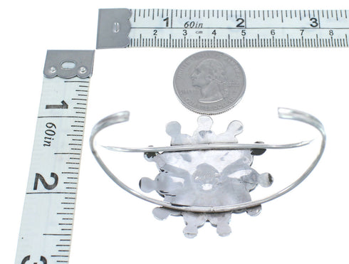 Sterling Silver Zuni Multicolor Sun Cuff Bracelet JX125002