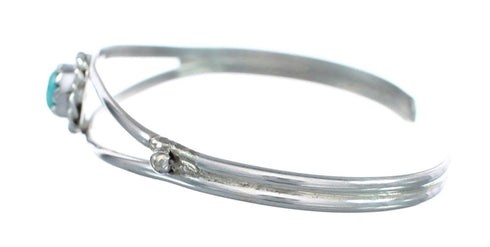 Genuine Sterling Silver Navajo Turquoise Baby Cuff Bracelet JX125025