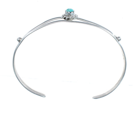 Genuine Sterling Silver Navajo Turquoise Baby Cuff Bracelet JX125025
