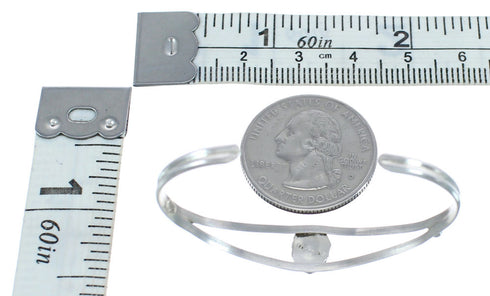 Genuine Sterling Silver Navajo Turquoise Baby Cuff Bracelet JX125025