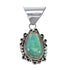Native American Navajo Turquoise Genuine Sterling Silver Pendant AX125498
