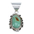 Native American Navajo Turquoise Genuine Sterling Silver Pendant AX125501