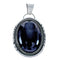 Native American Sterling Silver Onyx Pendant AX125487