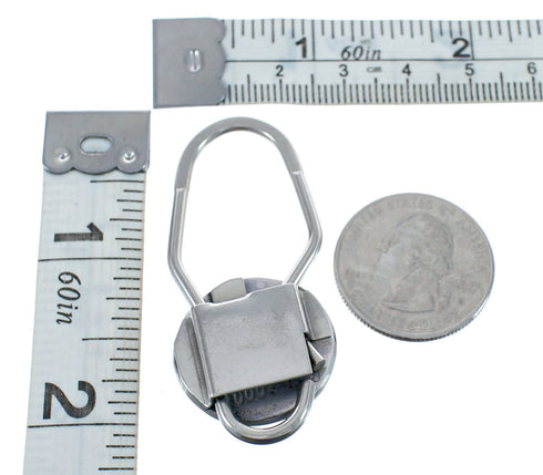 Native American Zuni Multicolor Inlay Sterling Silver Key Chain AX125119