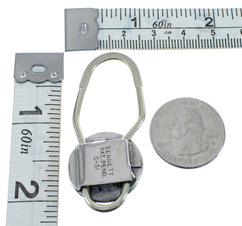 Native American Zuni Multicolor Inlay Sterling Silver Key Chain AX125121